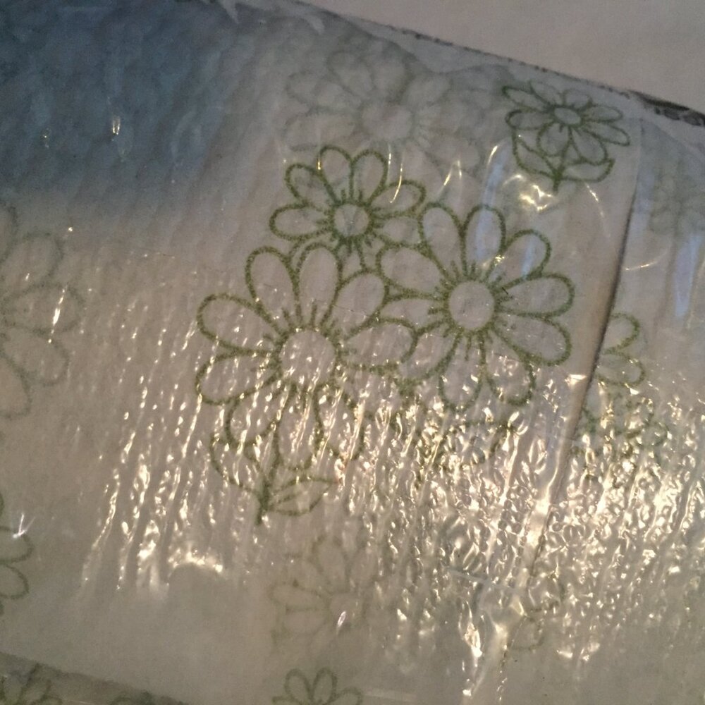 Vintage Scott Soft'n Pretty Toilet Paper 1973 Green Daisy Print Hum… - Picture 7 of 9